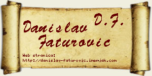 Danislav Faturović vizit kartica